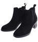 Czarne zamszowe botki lekko ocieplane /G1-3 18233 W492/