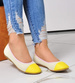 Żółte balerinki w casualowym stylu //G3-1 8392 S098/