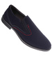 Wsuwane męskie półbuty granatowe pantofle /B4-2 15301 T356/