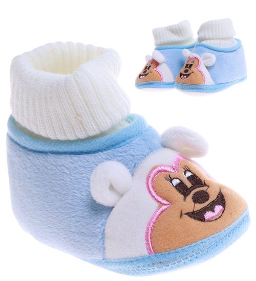 Niebieskie kapcie dla niemowląt /H-2 17571 Sx2-5/