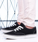 Czarne niskie tenisówki damskie z tkaniny /C1-3 15975  G152/