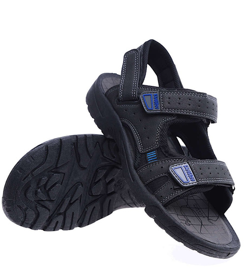 Chłopięce szare sandały na rzepy /C5-2 14432 S390/