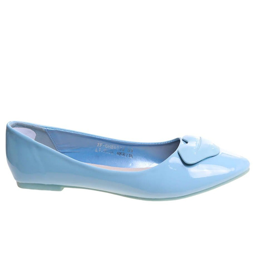 Niebieskie baleriny damskie /B4-2 8250 S099/