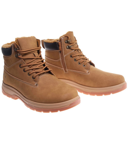 Grubo ocieplane męskie buty trekkingowe /B4-3 18353 T485/