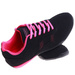Sznurowane czarno fuksjowe buty sportowe /C1-3 H2 14992 S149/