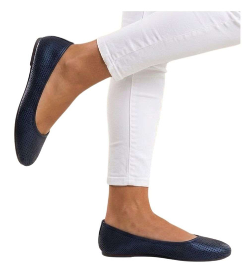 Baleriny damskie ażurowe wiosenne buty /E8-2 17273 T191/