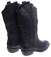 Damskie czarne kowbojki ocieplane na niskim obcasie /F3-2 14818 S296/