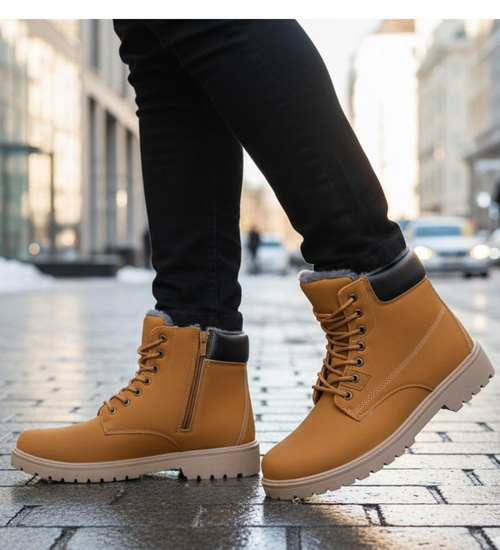 Zimowe buty męskie trapery Camel /G7-1 18615 T544/