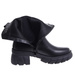 Czarne botki damskie na platformie /d9-1 18337 W283/