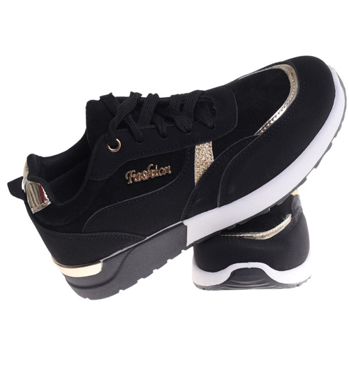 Czarne damskie buty sportowe OST465