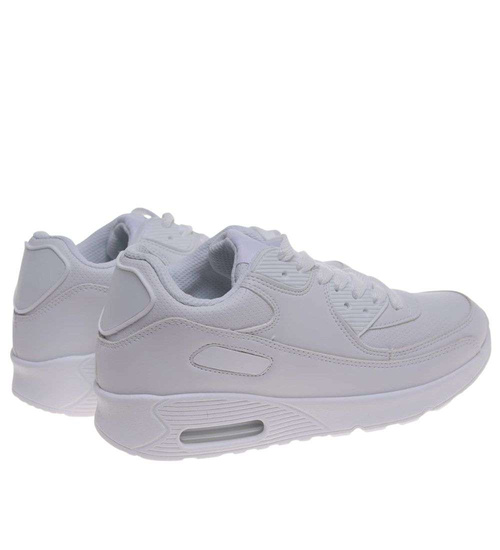 Sznurowane białe buty sportowe damskie /F9-3 18663 T4/