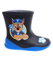 Chłopięce czarne kalosze z pieskami /D7-1 14784 T246/