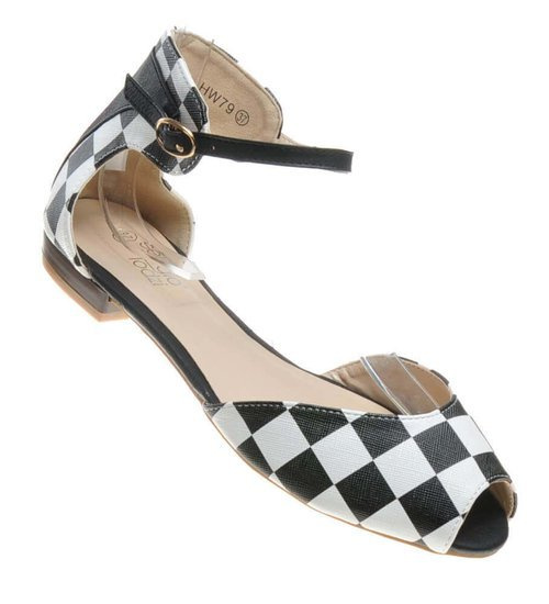 Płaskie sandały w stylu vintage /B3-2 4610 S077/