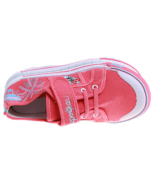 Różowe dziecięce trampki na rzep /F9-1 14946 T132/