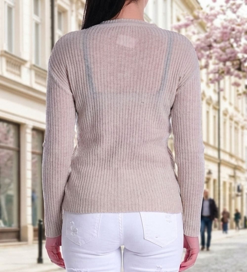 Jasno beżowa bluzka damska /G2-1 UB341 T076/