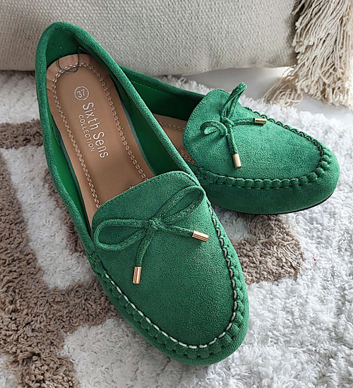 Zielone jesienne baleriny lordsy /B8-2 14666 S490/