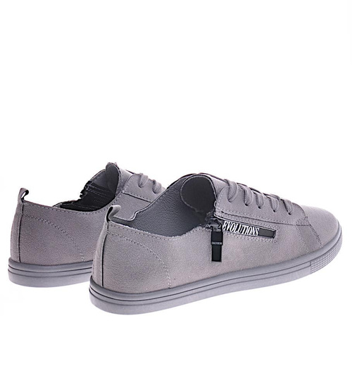 Sznurowane szare tenisówki /E9-3 11661 T296/