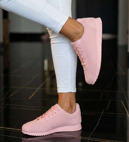 Różowe damskie buty sportowe /G7-2 17411 T102 +H2/