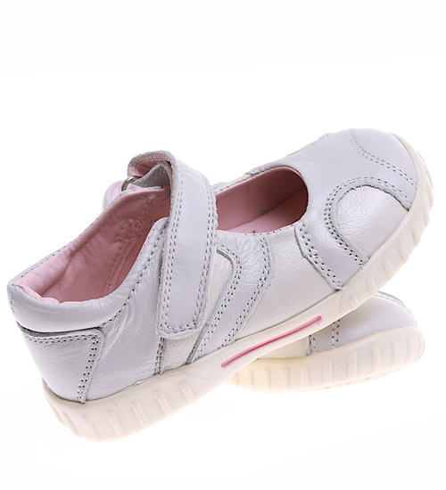 Szare dziecięce półbuty zapinane na rzepy /D7-2 4957 T098/