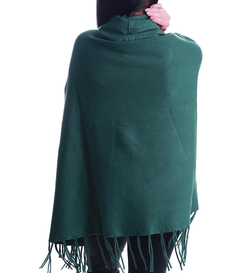 Oversizowe zielone ponczo narzutka Minouu /H UB627 L917/