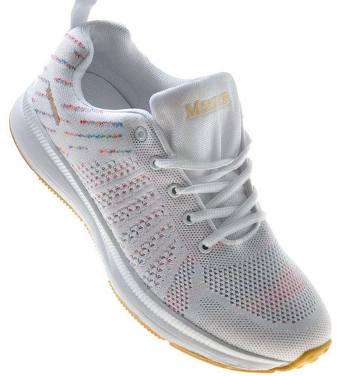 Lekkie sznurowane męskie buty sportowe /E9-2 8701 S214/