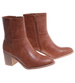Karmelowe botki damskie na obcasie /i4-3 h2 18378 W381/