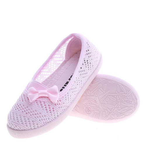 Koronkowe dziewczęce tenisówki Różowe /B5-2 13352 T8/