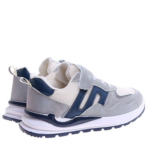 Szaro granatowe chłopięce buty sportowe sneakersy /G8-3 17234 T289/