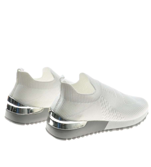 Wsuwane elastyczne buty sportowe Białe /D1-2 8372 S306/