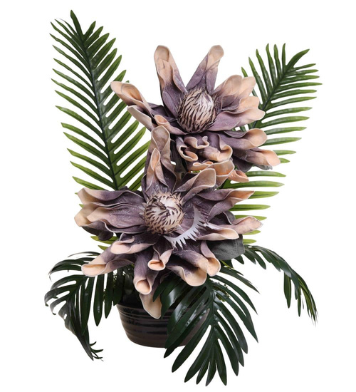 Duży stroik fioletowe kwiaty KOMP159 M500