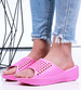 Wodoodporne różowe klapki basenowe na koturnie /B4-1 15590 S187/