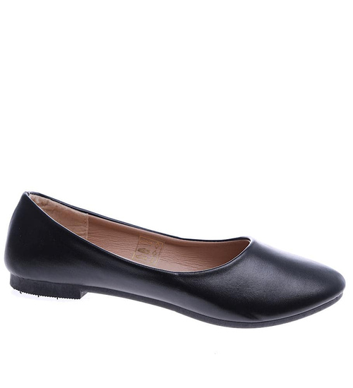 Klasyczne czarne balerinki damskie /C5-1 14605 T142/