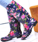 Wysokie damskie kalosze w kolorowe kwiaty /G7-1 12414 S245/