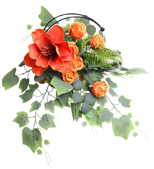 Duży stroik Białe kwiaty KOMP139 M700