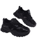 Damskie buty sportowe czarne na platformie /B4-3 18657 S242/