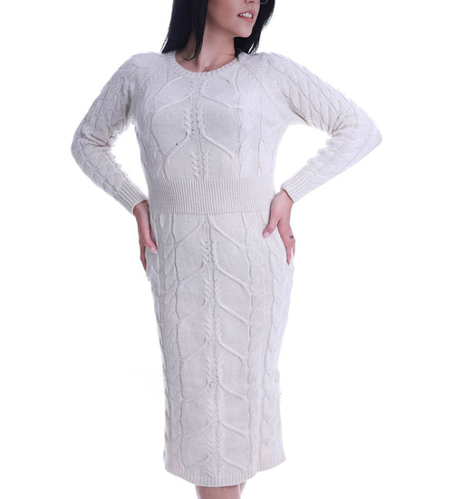 Elastyczna beżowa tunika damska /H UB515 U306/