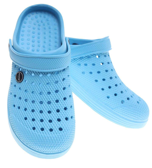 Niebieskie klapki damskie na plażę /H2 18646 S185/