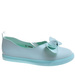 Zielone wkładane trampki slip on z kokardą /G3-2 10838 S190/