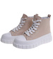 Beżowe trampki damskie na platformie /C7-2 9144 S495/