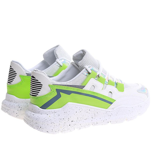 Damskie buty sportowe na platformie /D7-2 7960 S249/