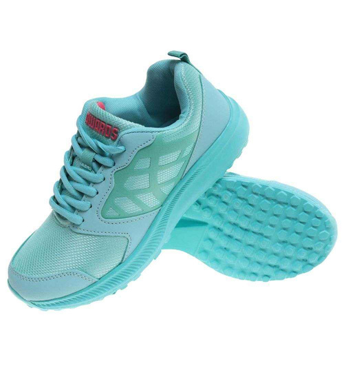 Wiązane damskie buty sportowe Zielone /G9-3 15135 T233/