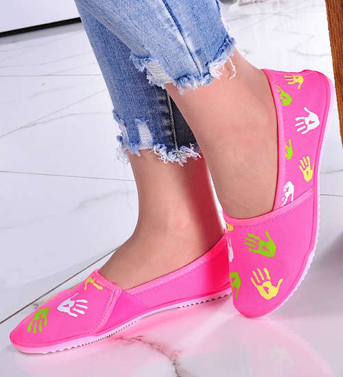 Elastyczne damskie tenisówki Różowe /F4-2 11545 T009/