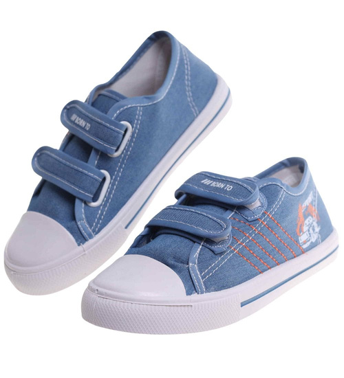 Niebieskie tenisówki chłopięce na rzepy /E3-1 18029 T189/