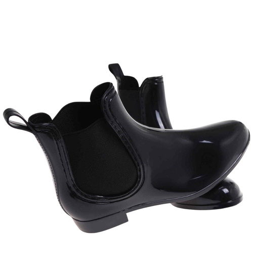 Kalosze damskie czarne gumiaki sztyblety /F2-1 +h2 17980 T21-52/