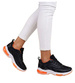 Sznurowane damskie buty sportowe Czarno pomarańczowe /G12-1 18089 T333/