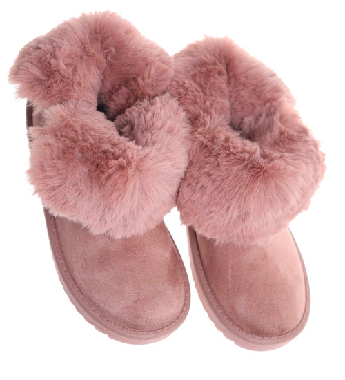 Różowe kozaki śniegowce z futerkiem /E5-2 18357 T195/