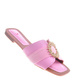 Damskie klapki na lato w cukierkowym różu /C7-2 11984 T397/