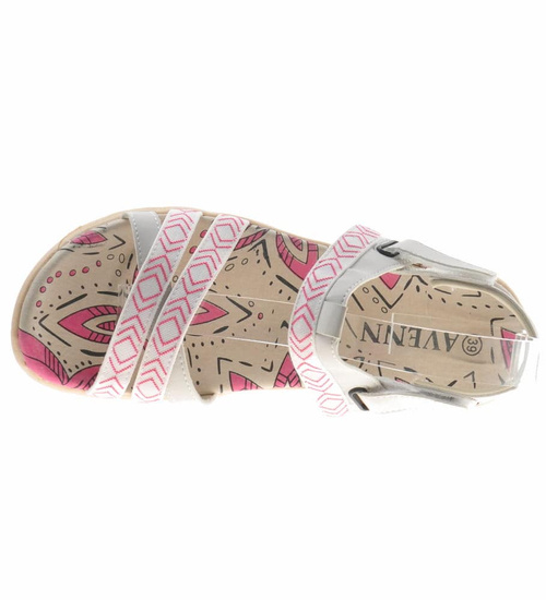 Komfortowe sandały w sportowym stylu Beżowo-Różowe /F3-2 8523 S293/