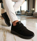 Czarne męskie buty sportowe na rzepy sneakersy /G12-1 15790 T289/