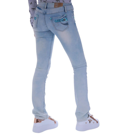 Niebieskie wygodne spodnie damskie /H2 UB845 G4/